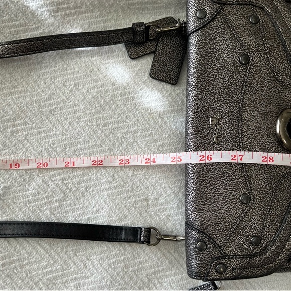 COACH Rhyder Crossbody Gunmetal Pebble Leather - Picture 13 of 13